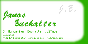 janos buchalter business card